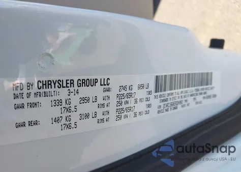 2014 Chrysler Town & Country Touring из США, поврежденный, VIN 2C4RC1BG0ER324903